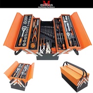 millionhardware - 85pcs 1/4 & 1/2 Tool Set with Cantilever Metal Tool Box Set-5 Tier / 85 pcs Cantil