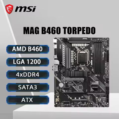 MSI MAG B460 Motherboard Support LGA 1200 i9-10900K i7-10700K i5-10600K i3-10100 Intel B460 4xDDR4 1
