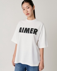 AIMER - AIMER Logo T-shirt เสื้อยืดโอเวอร์ไซส์ สกรีนลาย