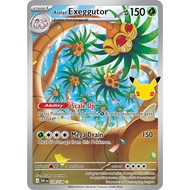 PTCG Alolan Exeggutor 129/128 Pokémon 30th Celebration Art Rare English [AR]