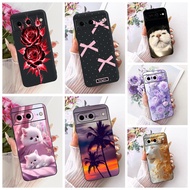 Phone Case Google Pixel 8 Cover Silicone Cute Cat Fashion Funny Painted Casing Google Pixel8 GPJ41 G