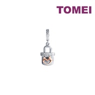 TOMEI Love Lockpad Charm, White Gold 585