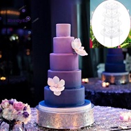 honeybee1 4 Tier Cake Separator Plates 12Pcs Cake Sticks Support Cake Dowel Rods Clear Tie Nice