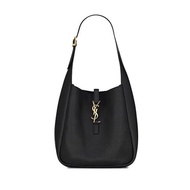 YSL  Saint laurent le 5 à 7小型粒面皮革柔軟手袋 hobo 黑