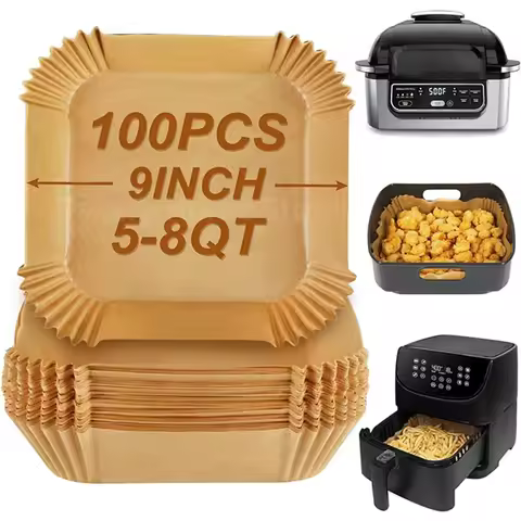9inch Air Fryer Disposable Liners for Ninja AG301 Grill Oil-proof Air Fryer Parchment Paper for 5 to