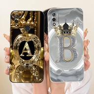 For Huawei Y9 2019 Case Y9 Prime 2019 Cover Crown Crystal Initial Letters Soft Silicone Protector Fo