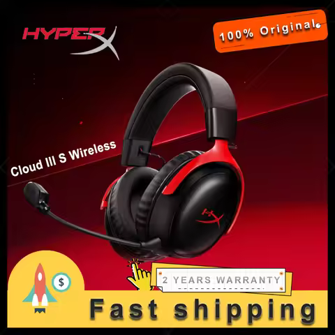 Original HyperX Cloud 3 S Wireless Gaming earphone 2.4GHz Wireless Bluetooth 120 Hours of Battery Li