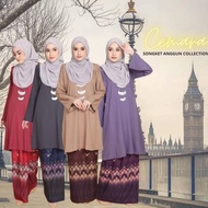 Baju Kurung Pahang | High Quality | Merah Red | Ungu Purple | Kelabu Grey | Coklat Light Brown