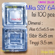 (Isi100) Mika 6A 6AA 6L 6X 6GS S6 6T Tebal / Mika Kue Roti Jajan Wadah Plastik Mika Bening Kotak / M