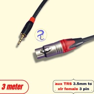 3.5mm TRS to xlr Female 3pin Aux Cable Adapter Converter Cable 3meter cable BM 800 BM 700