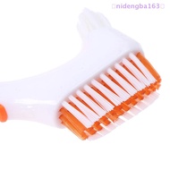 nidengba163 Denture Box and Brush set retainer cleanning denture case brush toothbrush