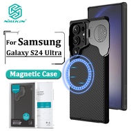 Nillkin เหมาะสำหรับ Samsung Galaxy S24 Ultra MagSafe กรณีโทรศัพท์พลิกเลนส์ป้องกันฝาครอบด้านหลัง