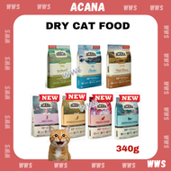 [ 100% ORIGINAL ] Acana Dry Cat food ( Grasslands , Pacifica , Wild Prairie ) &amp; ( Indoor Entree , Bountiful , First Feast , Homestead ) 340g