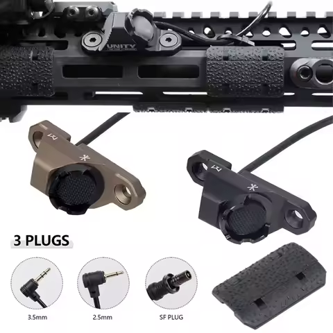 Tactical Unity Mount Remote Dual Pressure Switch ModButton Airsoft MLOK Hot Button For M-LOK 20mm Co