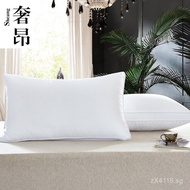 Neck Support Wholesale Pillow Core Feather Velvet Comfortable Hotel Fabric Pillow White Washable 3D 