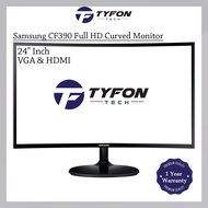 Samsung 23.5" inch Full HD Curved Monitor Super Slim and Sleek Design LC24F390FHEXXM (Refurbished)