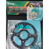 Brixton 125, Brixton 150, Brixton BX150 chain sprockets 9mm - 10L >> VITAL brand - genuine load chai