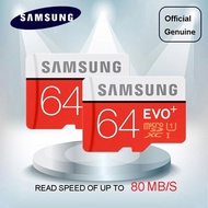 SAMSUNG Memory Card 256GB 64G 128G 16GB 80MB/S EVO+ Plus Micro SD card 32GB Class 10 UHS-I TF Card M