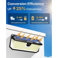 466LED 4000Lm Solar Lights Outdoor Waterproof for Security, 270° Angle & 3 Lighting Modes Motion Sen