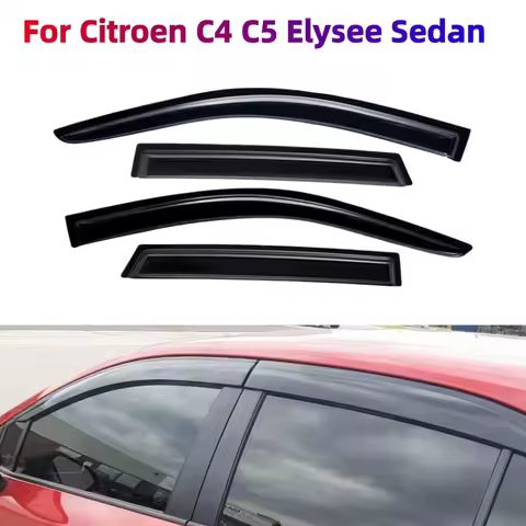 For Citroen C4 C4L C5 Elysee Sedan Window Visors Rain Sun Guard Vent Wind Deflector Weathershield Mo