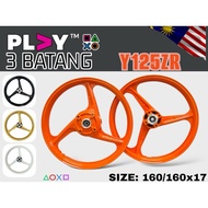 PLAY 3 BATANG ENKAI SPORT RIM SET LC V8 Y15 Y16 RS150 RSX LC135 Y125Z 125ZR ORANGE GOLD BLACK WHITE