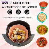 Pinkcat Air Fryer Silicone Basket Reusable Silicone Mold For Air Fryer Pot Oven Baking Tray Fried Chicken Mat Air Fryer Accessories SG