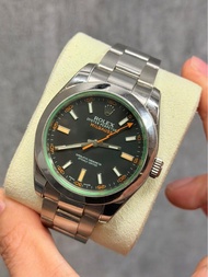 ✅性價比運動款-送RB膠帶✅⚡️閃電橙針 Rolex Milgauss勞力士格磁型系列✅已貼膜⚡️m116400gv 116400 ✅黑面綠玻璃閃電針40mm ✅full seat 全套 2013年 