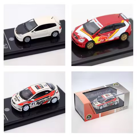 Para 1/64 Scale Honda Civic EP3 & FN2 Alloy Simulation Car Model Static Collection Decorated Holiday