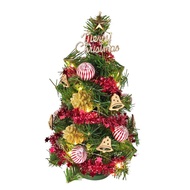 [特價]摩達客 1尺裝飾聖誕樹(木質小鐘系)+LED20燈銅線燈(暖白光)(USB電池兩用充電)