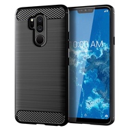 For LG Q9 One Case Soft Carbon Fiber Phone Case For LG g7 thinQ G7+ Shockproof Full Protection Silicone Bumper