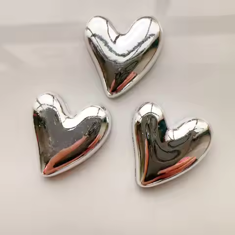 Love Heart Magnetic Refrigerator Magnet 3D Gold And Silver Heart-Shaped Magnetic Fridge Magnet Heart