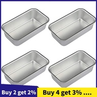 4Pcs Aluminum Alloy Loaf Tin Rectangular Non-Stick Bread Mould Bread Loaf Pans  Kitchen Dining Bar S