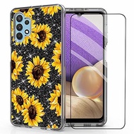 ▶$1 Shop Coupon◀  for Samsung A32 Case,Galaxy A32 Phone Case,DDTKZC Tempered Glass Protector Lustre