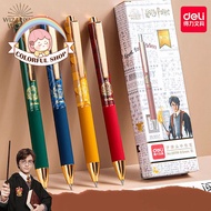 Deli Harry Potter A220 gel ballpoint pen with press tip and S85-H open cap Deli black ink - 0.5 mm n