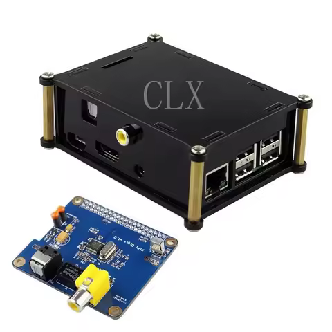 HIFI DiGi+ Digital Sound Card I2S SPDIF Optical Fiber with case for Raspberry Pi 3 B Plus / 3B / Pi 