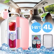 4L Car Refrigerators Ultras Quiet Low Noise Car Mini Refrigerators Freezer Cooling Heating Box Fridge Home Outdoor DC 12V