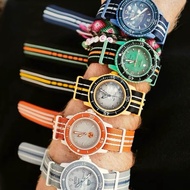 IB & SWATCH Men's Atlantic Ocean Watch Marine Quartz Full Function Business Fashion Sports Watch