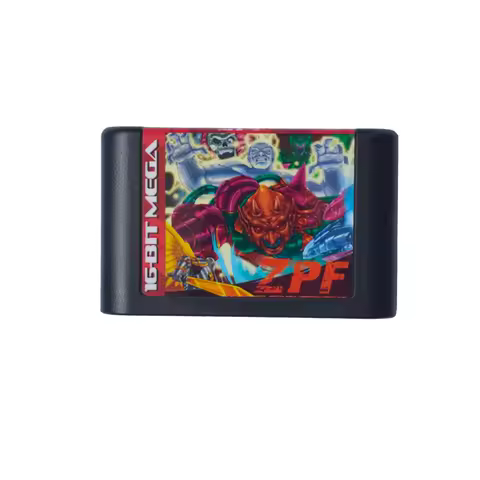 Genesis Version MD ZPF 16-Bit Horizontal SHMUP Shooting Game Vibrant Pixel Art Brand New
