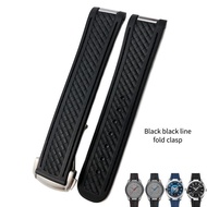 20mm Rubber Silicone Watch Strap Fit For Omega Seamaster 300 AT150 Aqua Terra Ultra Light 8900 Steel