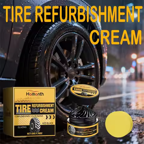 50g Tire Coating Wax Car Tire Retreading and Film Plating Cream Tire Shine Coating Wax Auto Rubber P