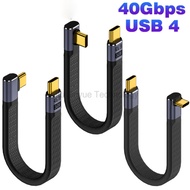 Elbow USB 4.0 Gen3 40Gbps FPC Cabl 13.5cm Thunderbolt4 Type C Cable 40Gbps PD240W Charging Cable for