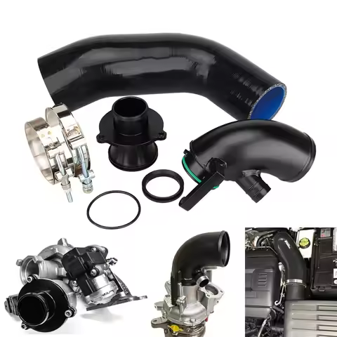 Silicone Intake Hose Pipe Turbo Inlet Elbow Muffler Delete for VW Golf MK7 R Audi 2015+ V8 MK3 A3 S3
