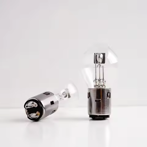 1Pcs 12V Motorcycle Headlights Halogen Bulb Electric Car Lights B35 35/35W BA20D S2 With Built-in He