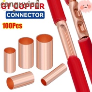 PONGUX 100Pcs GT Copper Terminal Connecting Tube, Hole Passing GT-1/1.5/2.5/4/6/10/16/25 Wire Termin