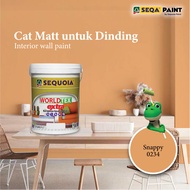 Cat Dalam Berkualiti Baik 5L Emulsion Paint 0234 Snappy 5L 📌 5L Seqa Worldtex Extra 💢 Cat Dalam / Sm