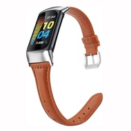 Slim Leather Band Loop For Fitbit Charge 6 5 Women Men Soft Watch Bracelet Strap For Fitbit Charge 5