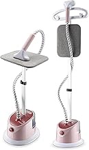 WSJTT Household Vertical Clothes Steamer 2000W Small Hanging Steaming Iron Machine with Ironing Board and 1.7L Water Tank (Color : Pink)