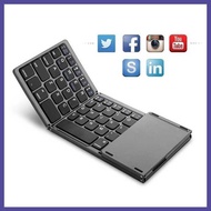 ipad keyboard wireless keyboard New brand new white mini bluetooth triple fold portable wireless phone tablet keyboard with mouse touchpad