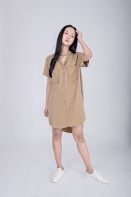 QueenCows ชุดให้นม Peller Dress Shirt (Khaki)