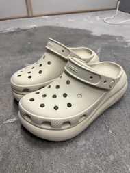 Crocs 洞洞鞋 厚底 杏色